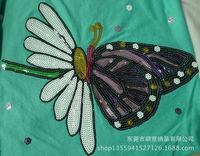 东莞制造15年经验 珠片绣、亮片与电脑特种绣花，打造鞋子服装布贴的时尚之选